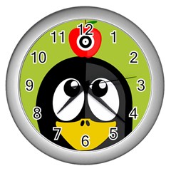 Animals Penguin Wall Clocks (silver) 