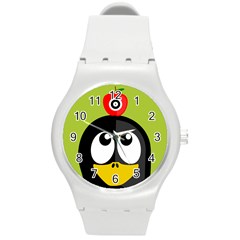 Animals Penguin Round Plastic Sport Watch (m)