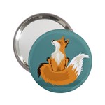 Animal Wolf Orange Fox 2.25  Handbag Mirrors Front