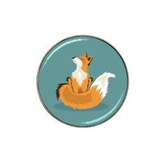 Animal Wolf Orange Fox Hat Clip Ball Marker by Alisyart