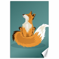 Animal Wolf Orange Fox Canvas 20  X 30  