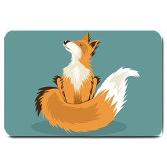 Animal Wolf Orange Fox Large Doormat 