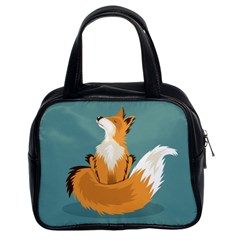 Animal Wolf Orange Fox Classic Handbags (2 Sides)