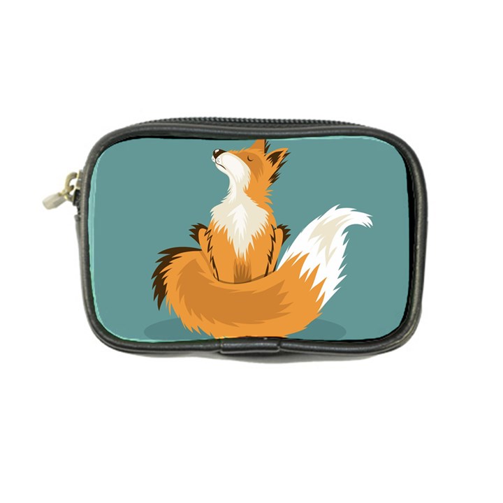 Animal Wolf Orange Fox Coin Purse