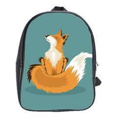 Animal Wolf Orange Fox School Bags(large) 