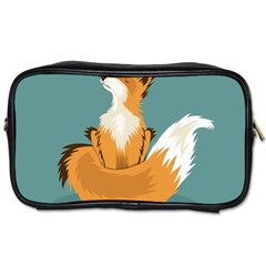 Animal Wolf Orange Fox Toiletries Bags