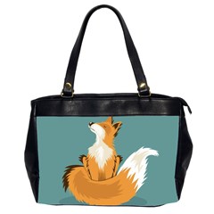 Animal Wolf Orange Fox Office Handbags (2 Sides) 