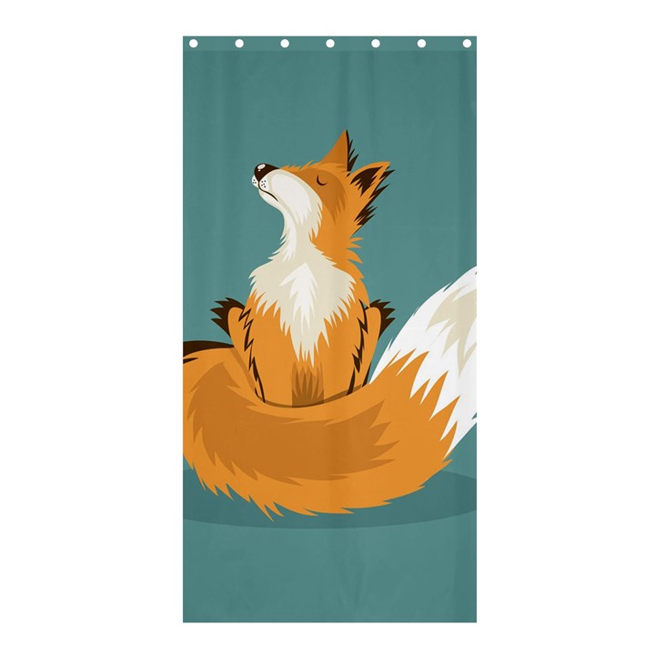 Animal Wolf Orange Fox Shower Curtain 36  x 72  (Stall) 