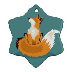 Animal Wolf Orange Fox Ornament (snowflake)
