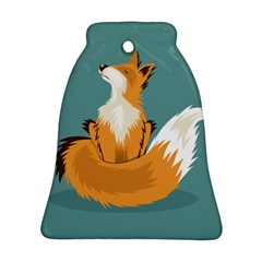 Animal Wolf Orange Fox Bell Ornament (two Sides) by Alisyart