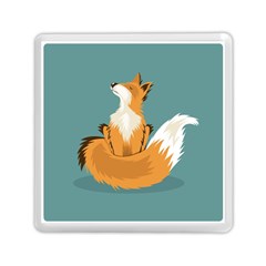 Animal Wolf Orange Fox Memory Card Reader (square) 