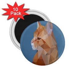 Animals Face Cat 2 25  Magnets (10 Pack) 