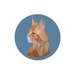 Animals Face Cat Magnet 3  (round) by Alisyart