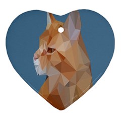 Animals Face Cat Heart Ornament (two Sides) by Alisyart
