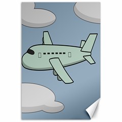 Airplane Fly Cloud Blue Sky Plane Jpeg Canvas 24  X 36 