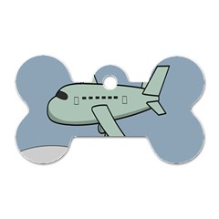Airplane Fly Cloud Blue Sky Plane Jpeg Dog Tag Bone (two Sides)