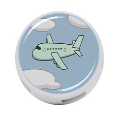 Airplane Fly Cloud Blue Sky Plane Jpeg 4-port Usb Hub (one Side)