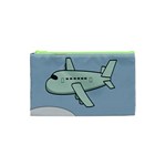 Airplane Fly Cloud Blue Sky Plane Jpeg Cosmetic Bag (XS) Front