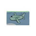 Airplane Fly Cloud Blue Sky Plane Jpeg Cosmetic Bag (XS) Back