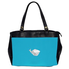 Animals Whale Blue Origami Water Sea Beach Office Handbags (2 Sides) 