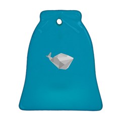 Animals Whale Blue Origami Water Sea Beach Bell Ornament (two Sides) by Alisyart