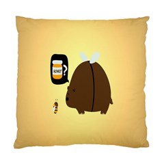 Bear Meet Bee Honey Animals Yellow Brown Standard Cushion Case (two Sides)