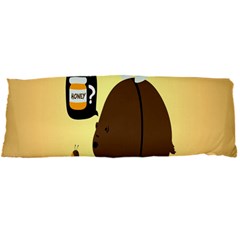 Bear Meet Bee Honey Animals Yellow Brown Body Pillow Case Dakimakura (two Sides)