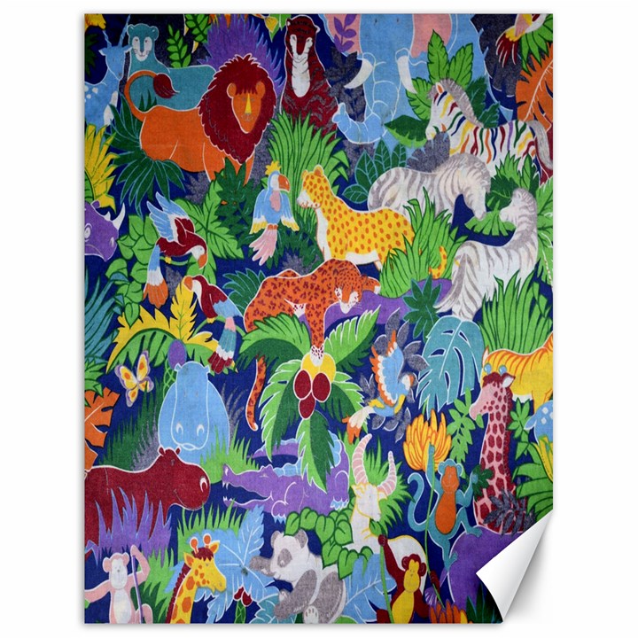 Animated Safari Animals Background Canvas 18  x 24  