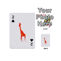 Animal Giraffe Orange Playing Cards 54 (mini) 