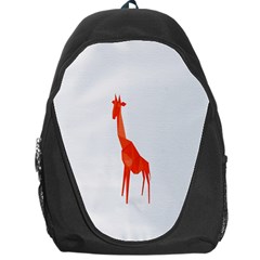 Animal Giraffe Orange Backpack Bag