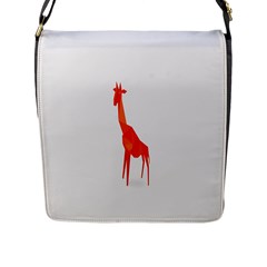 Animal Giraffe Orange Flap Messenger Bag (l) 