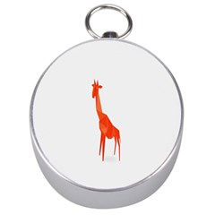 Animal Giraffe Orange Silver Compasses by Alisyart