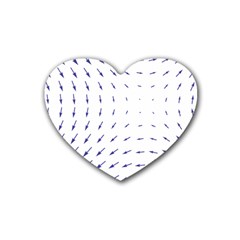 Arrows Blue Rubber Coaster (heart) 