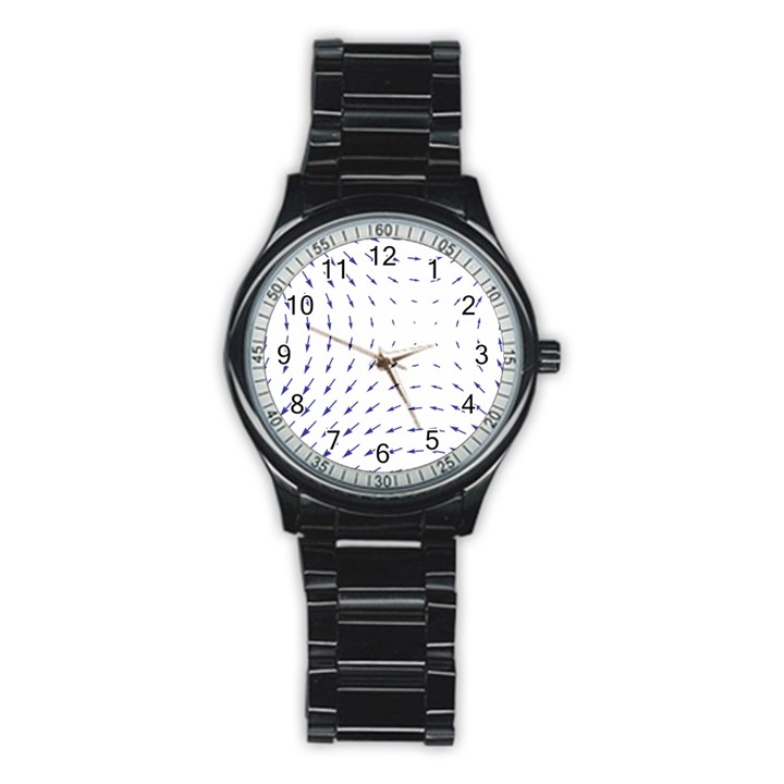 Arrows Blue Stainless Steel Round Watch