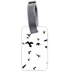 Bird Fly Black Luggage Tags (two Sides)