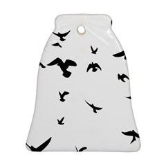 Bird Fly Black Ornament (bell)