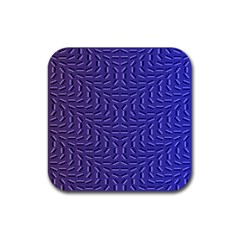 Calm Wave Blue Flag Rubber Coaster (square)  by Alisyart