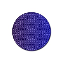 Calm Wave Blue Flag Rubber Round Coaster (4 Pack)  by Alisyart