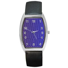 Calm Wave Blue Flag Barrel Style Metal Watch