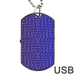 Calm Wave Blue Flag Dog Tag Usb Flash (two Sides) by Alisyart