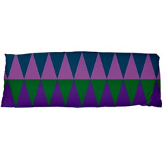 Blue Greens Aqua Purple Green Blue Plums Long Triangle Geometric Tribal Body Pillow Case Dakimakura (two Sides) by Alisyart