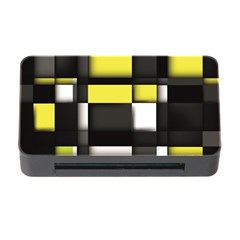 Color Geometry Shapes Plaid Yellow Black Memory Card Reader With Cf