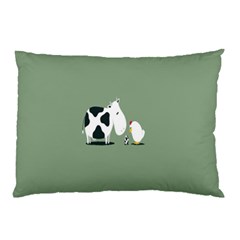 Cow Chicken Eggs Breeding Mixing Dominance Grey Animals Pillow Case (two Sides)