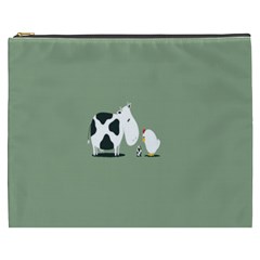 Cow Chicken Eggs Breeding Mixing Dominance Grey Animals Cosmetic Bag (XXXL) 