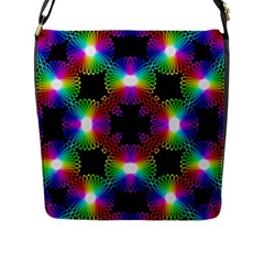 Circle Color Flower Flap Messenger Bag (l)  by Alisyart