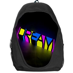 Dream Colors Neon Bright Words Letters Motivational Inspiration Text Statement Backpack Bag