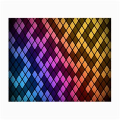 Colorful Abstract Plaid Rainbow Gold Purple Blue Small Glasses Cloth (2-side)
