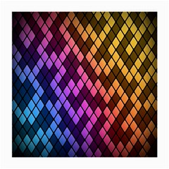 Colorful Abstract Plaid Rainbow Gold Purple Blue Medium Glasses Cloth (2-side)