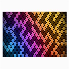 Colorful Abstract Plaid Rainbow Gold Purple Blue Large Glasses Cloth