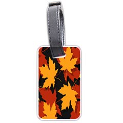 Dried Leaves Yellow Orange Piss Luggage Tags (one Side) 